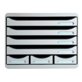 STORE-BOX MINI 7 tiroirs gris lumière