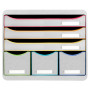 STORE-BOX MAXI 6 tiroir blanc/arlequin/b