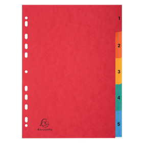Intercalaire indexé NF A4 1-5