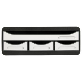 TOOLBOX MINI 4 tiroirs noir/blanc glossy