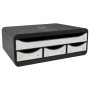 TOOLBOX MINI 4 tiroirs noir/blanc glossy