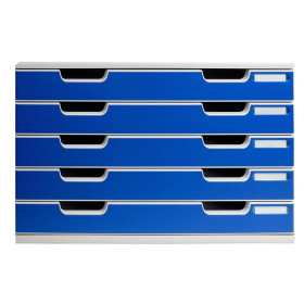 MODULO A3+ 5 tiroirs gris lumière/bleu