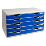 MODULO A3+ 5 tiroirs gris lumière/bleu