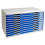 MODULO A3+ 10 tiroirs gris lumière/bleu