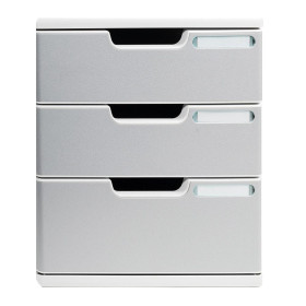 MODULO A4+ 3 tiroirs gris lumière/granit