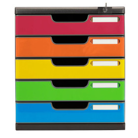 MODULO A4/5 noir/arlequi fermeture à clé