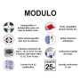MODULO A4/5 noir/arlequi fermeture à clé