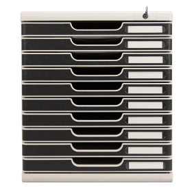 MODULO A4/10gris lu/noir fermeture à clé