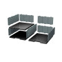 MODULODOC élément cases jumbo noir/gris