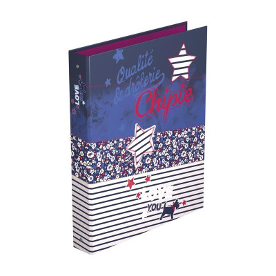 Chipie only classeur rembordé 21*29.7 4 anneaux dos 4cm 2 decors
