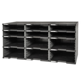 MODULODOC 12 cases vides noir/gris souri