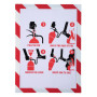 Pochette affichage magnétiq A4 Rge/Blc