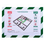 Pochette affichage magnétiq A4 Vert/Blc