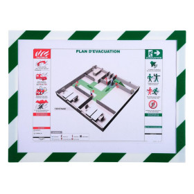 Pochette affichage magnétiq A4 Vert/Blc