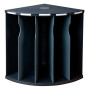 Trieur 5compar. THE CORNER noir/gris sou