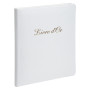 Livre d'or cuir Alpille 26X22 blanc +/t
