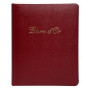 Livre d'or cuir Alpille 26X22 rouge +/t