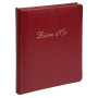 Livre d'or cuir Alpille 26X22 rouge +/t