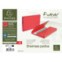 Pt 50 chemises poche FOREVER A4 rouge