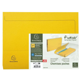 Pt 50 chemises poche FOREVER A4 jaune