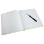 Livre d'or cuir Alpille 26X22 blanc +/t