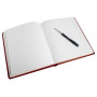 Livre d'or cuir Alpille 26X22 rouge +/t