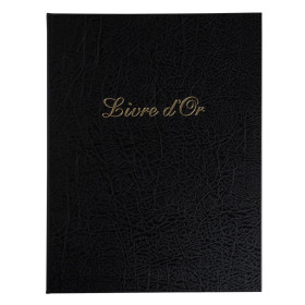 Livre d'or balacron Noir 26x22 +/titre