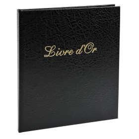 Livre d'or balacron Noir 21x19 +/titre