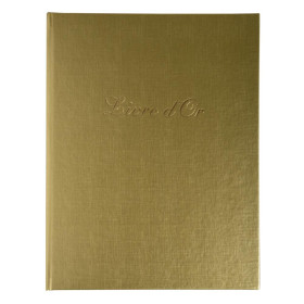 Livre d'or balacron or 26X22 +/titre