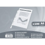 SACH.100 POCH.PERFO A4 PP Grainé 4/100