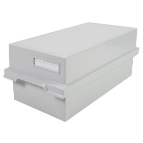 Boîte 1200 fiches A6 gris lumière