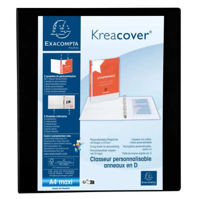 Classeur personnalisable 4anx D40 noir