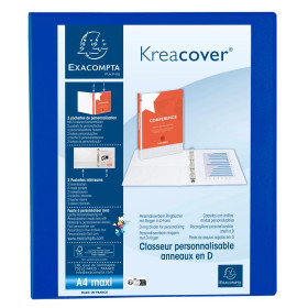 Classeur personnalisable 4anx D25 bleu