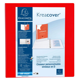 Classeur personnalisable 4anx D60 rouge