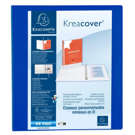 Classeur personnalisable 4anx D50 bleu