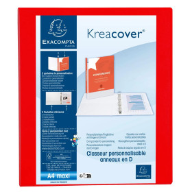 Classeur personnalisable 4anx D25 rouge