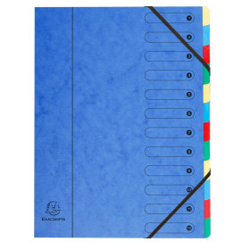Trieur dos extensible 12 comp 4 coul ass
