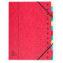 Trieur dos extensible 12 comp 4 coul ass