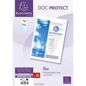SACH.10 ETUIS SIMPLES PVC 320X240