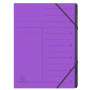 Trieur agrafé int. noir 7 comp. Violet