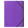 Trieur agrafé int. noir 12 comp. Violet