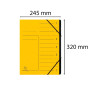 Trieur agrafé int. noir 7 comp. Jaune