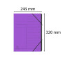 Trieur agrafé int. noir 7 comp. Violet