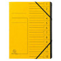 Trieur agrafé int. noir 12 comp. Jaune