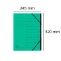 Trieur agrafé int. noir 7 comp. vert