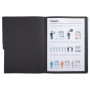 Trieur agrafé int. noir 12 comp. Violet
