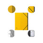 Trieur agrafé int. noir 12 comp. Jaune