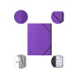 Trieur agrafé int. noir 12 comp. Violet