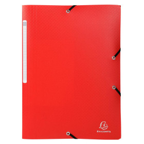 Chem.3RAB.+élast. PP5/10e A4 Opak Rouge