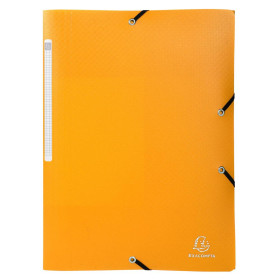 Chemise 3 rabats+élast. OPAK PP A4 jaune